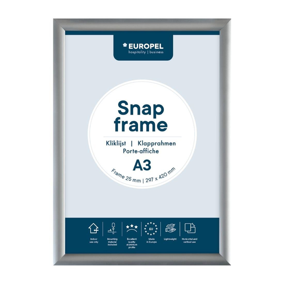Europel Klapprahmen A3 25mm silber