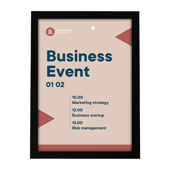 Europel Info-Rahmen / Selbstklebend Set 2 Stück A4 schwarz, Bild 3