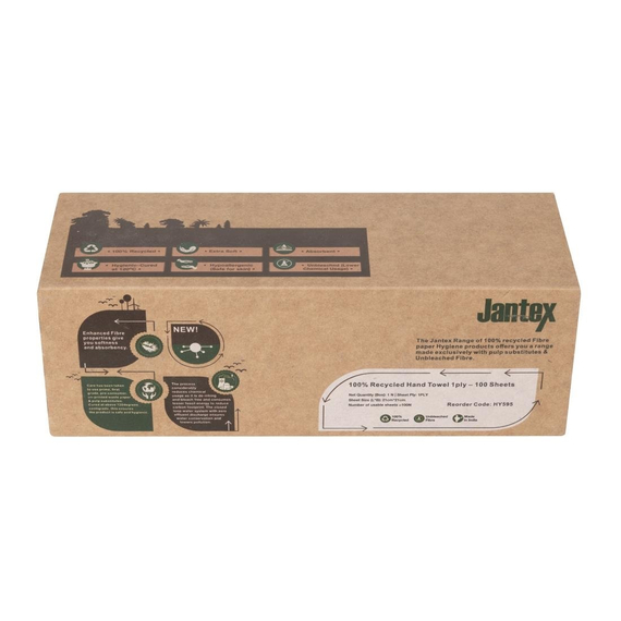 Jantex Green 100% Recyceltes Handtuch 1-lagig 100 Blatt (36 Stück), Bild 3