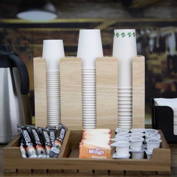 Olympia Becher-Organizer Hevea-Holz 340x120x240mm, Bild 5