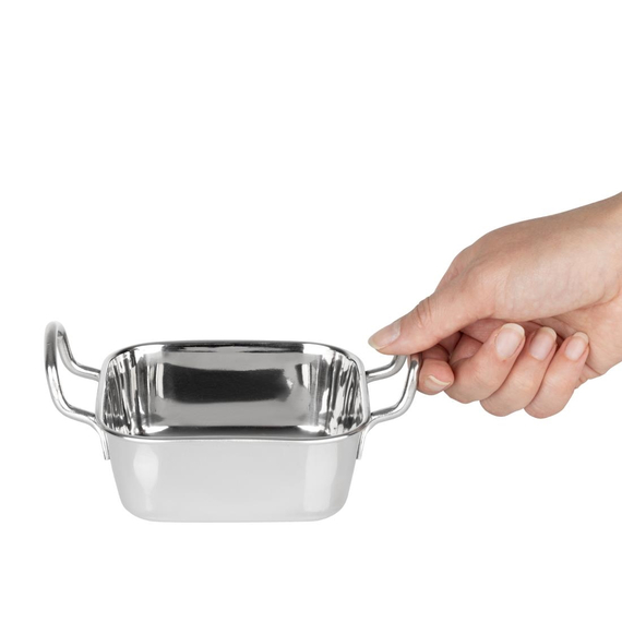 Olympia Tischpräsentation Quadratische Schale Edelstahl 115x115mm, Bild 8