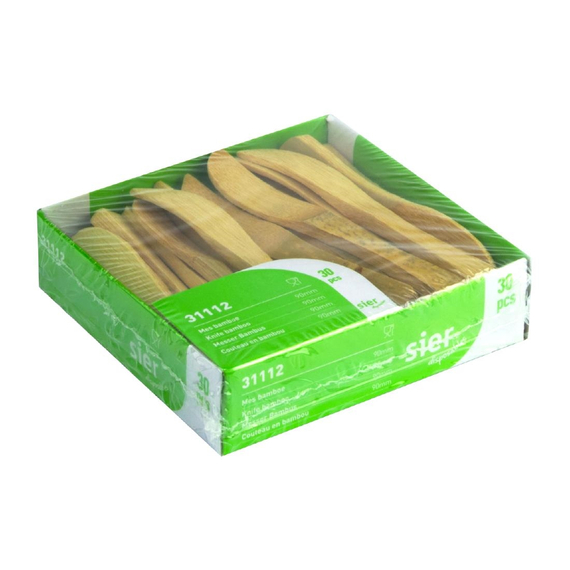 Sier Einwegmesser Bambus 90 mm (30 Stück), Bild 4