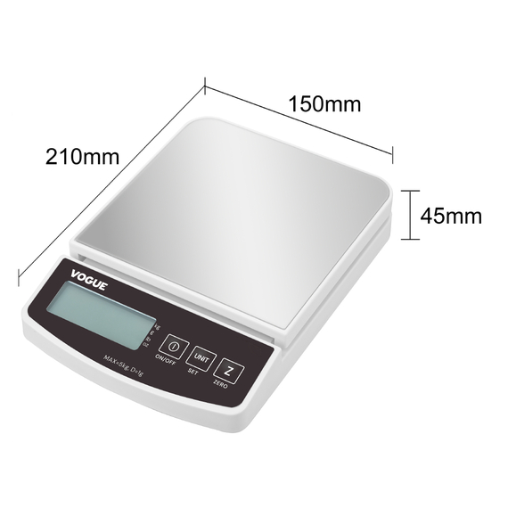 Vogue Elektronische Waage 5kg, Bild 6