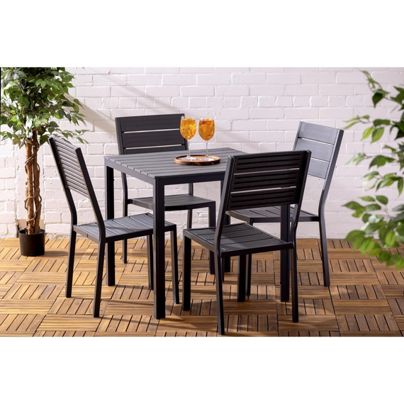 Bolero Valletta Grau Geschlitzter Outdoor Tisch 780mm, Bild 8