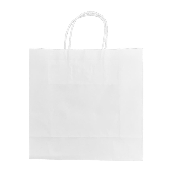 Fiesta Recycelbare Papiertüte mit Drehgriff Weiß - Klein (250 Stück), Bild 4