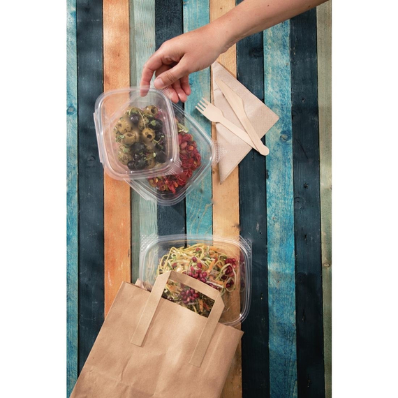 Fiesta Recycelbare braune Papiertüten mit flachen Griffen klein (250 Stück), Bild 5