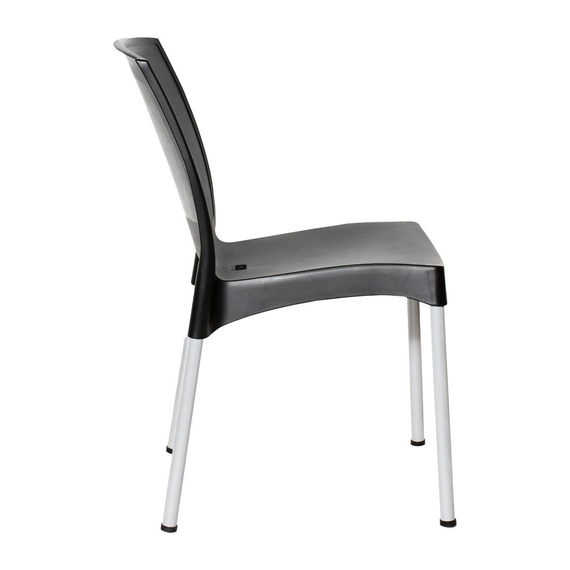 Bolero Elements Polypropylen Einfache Seitenstühle Schwarz (4 Stück), Bild 5