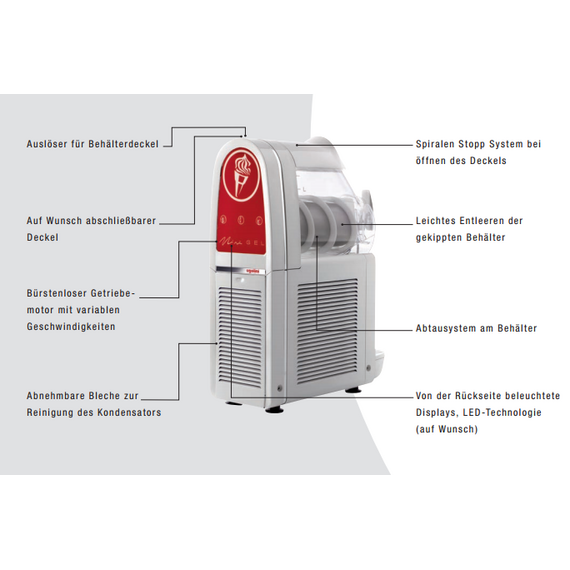 Ugolini Mini-Gel plus 1 Eiscreme-Maschine, Ausführung: Minigel plus 1, Bild 7