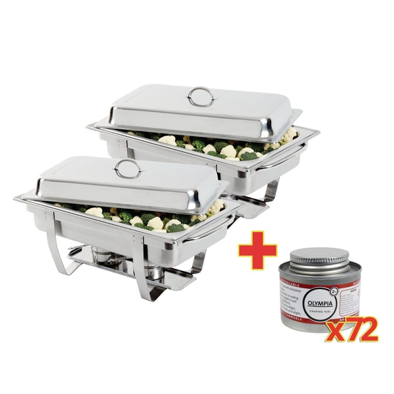SONDERANGEBOT 2 x Milan Chafing-Dish mit 72 x flüssige Brennpaste, Bild 5