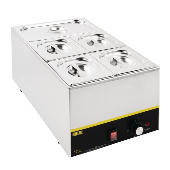 Vogue Edelstahl Gastronorm Schalen Set 1/3 und 4 x 1/6 mit Deckeln, Bild 7