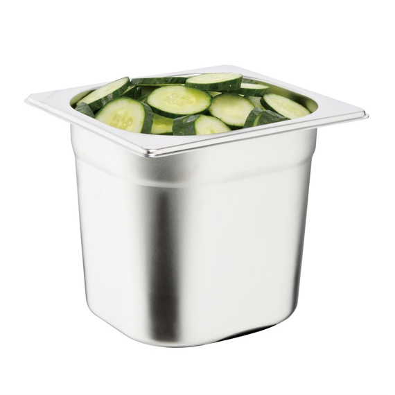 Vogue Edestahl Gastronormbehälterset 6x1/6 mit Deckel, Bild 4