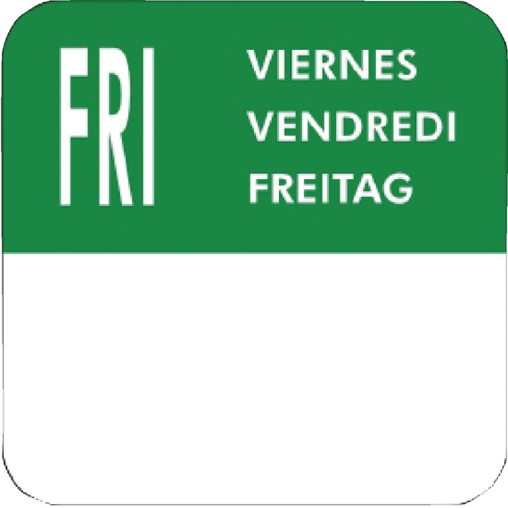 Vogue entfernbare Wochentagetiketten 2,5cm (7000 Stück), Bild 6