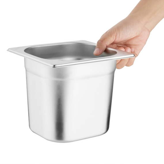 Vogue Edestahl Gastronormbehälterset 6x1/6 mit Deckel, Bild 3