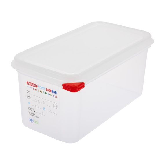 Araven Polypropylen 1/3 Gastronorm-Nahrungsbehälter 6Ltr (4 Stück), Bild 2