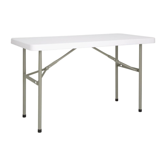 Bolero rechteckiger Klapptisch weiß 122cm