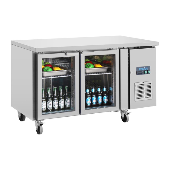 Polar U-Serie Premium 2-türiger Thekenkühlschrank mit Glastüren, Bild 5