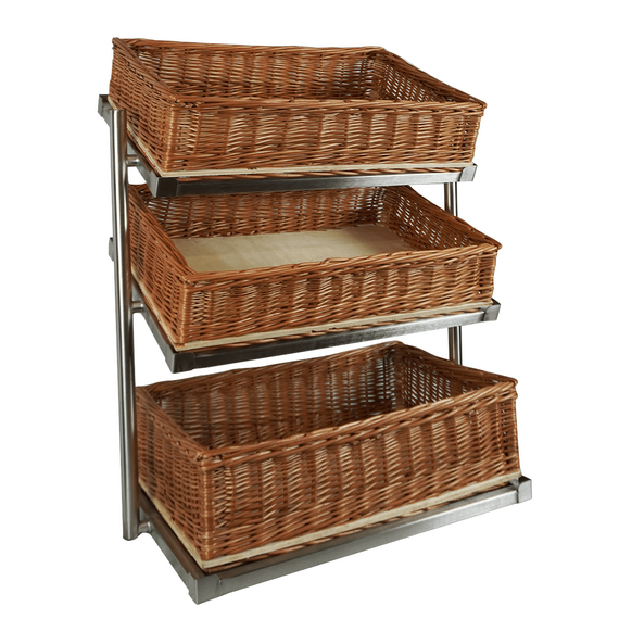Combisteel Brotkorb Etagere 3 Hoch Breit Modell  Inkl. Körbe