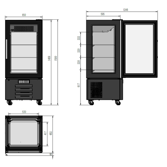 Combisteel Gekühltes Gebäckvitrine 1500, Bild 2