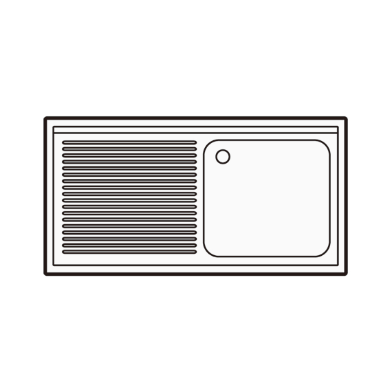 Combisteel 700 Spültisch Grundboden Demontabel 1 Rechts 1200, Bild 2