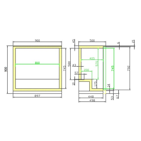 Combisteel Barkühler Schwarz 2 Türen – Breite 900 – Art.-Nr.: 7455.1305, Bild 3