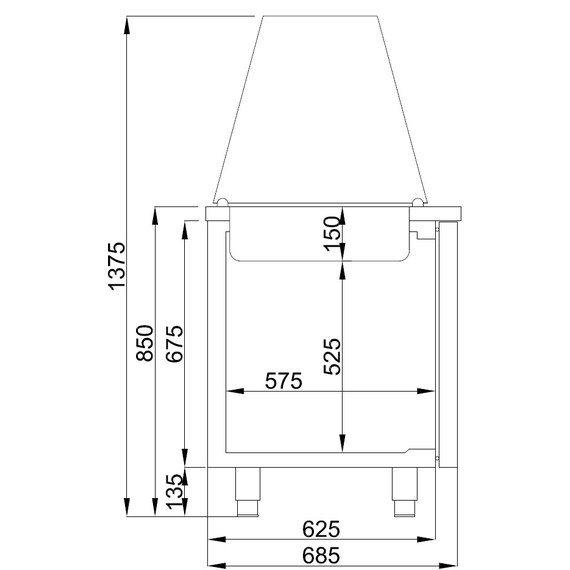 Combisteel Pro Line Saladette 3 Türen 4X 1/1Gn Behälter, Bild 3