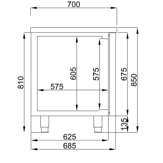 Combisteel Pro Line 700 Kühltisch 4 Türen, Bild 2