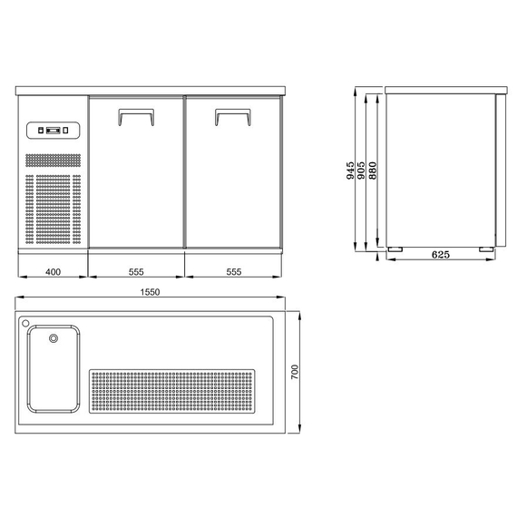 Combisteel Biertheke 2 Türen 1L, Bild 3