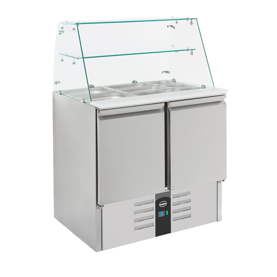 Combisteel Compact Line Gekühlte Saladette mit Glas  2 Türen
