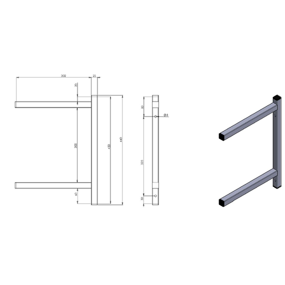 Combisteel Feste Konsole Doppelt 300, Bild 2