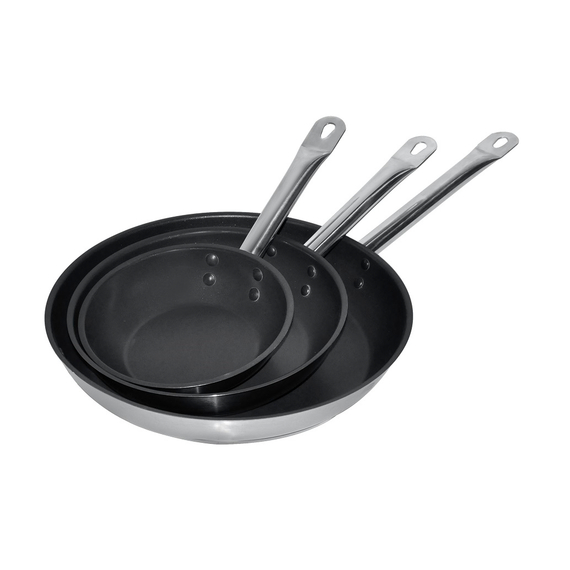Combisteel Bratpfanne Edelstahl Teflon Beschichtet Ø24 2,3L