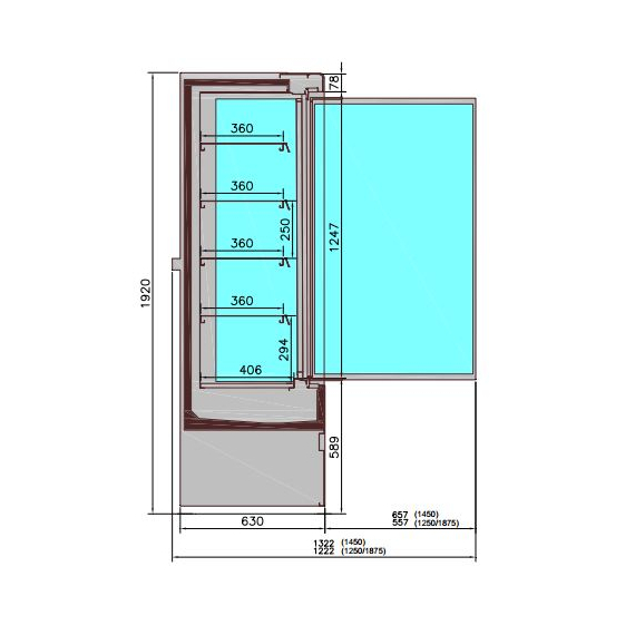 Combisteel Wandkühlung Jamie 2 Türen 1.3, Bild 2