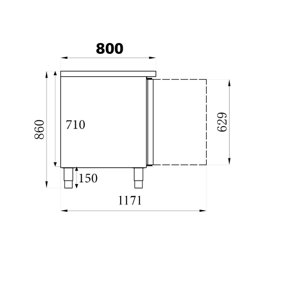 Combisteel Standard Line Bäckerei Kühltisch 3 Türen, Bild 2