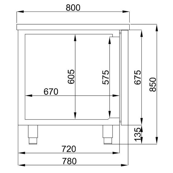 Combisteel Pro Line Bäckerei Kühltisch mit 2 Türen, Bild 2