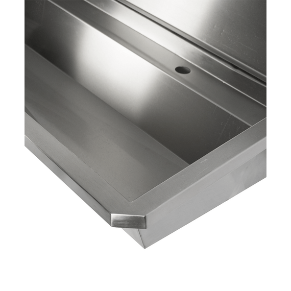 Combisteel Edelstahl Waschbecken 3 Ablasshahne 1800mm  Ablaufstopfen Und Schutzwand Inklusive, Exklusiv Hahne, Bild 7