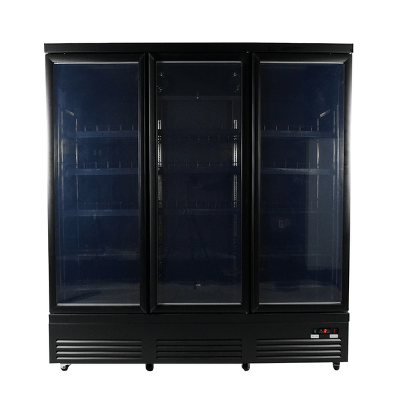 Combisteel Kühlschrank 3 Glastüren Schwarz Ceb-1600R Bl, Bild 3