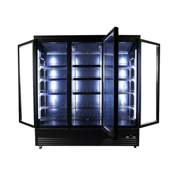 Combisteel Kühlschrank 3 Glastüren Schwarz Ceb-1600R Bl, Bild 7