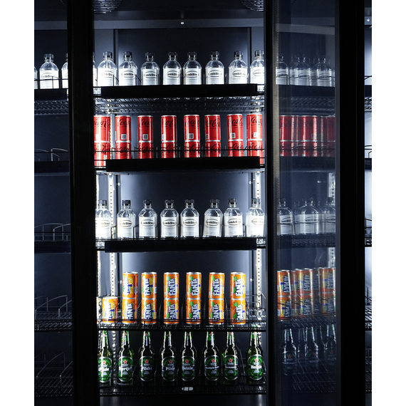 Combisteel Kühlschrank 3 Glastüren Schwarz Ceb-1600R Bl, Bild 8