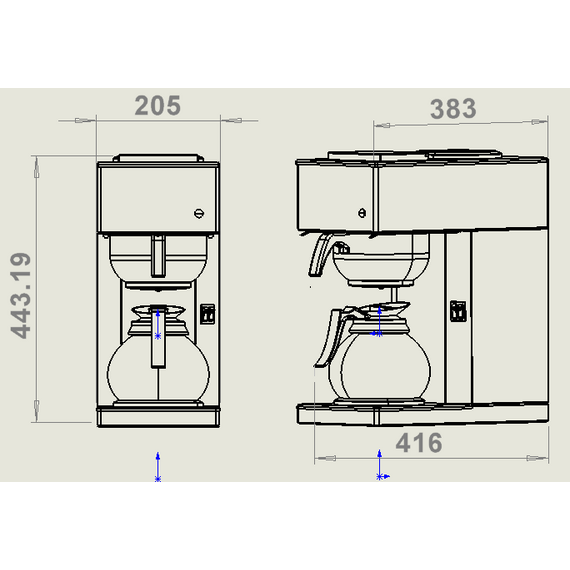 Combisteel Kaffeemaschine Inkl. 1 Kaffeekanne Aus Glas 1.8L, Bild 10