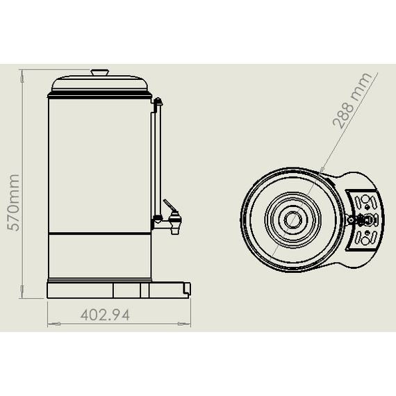 Combisteel Kaffee Perkolator Doppelwandig 10L - 60 Tassen, Bild 2