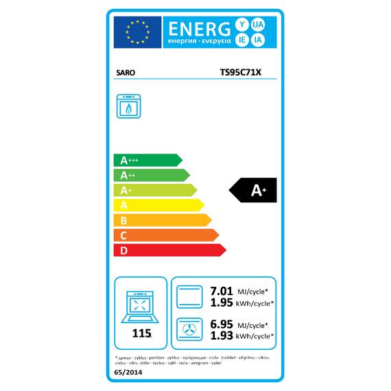 SARO Multifunktionsherd Gas/Gas TS95C71X, Bild 2