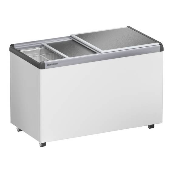 Liebherr EFE 3800 Eiscreme-Gefriertruhe mit Aluminium-Schiebedeckel und Lenkrollen, Deckel: Alu-Schiebedeckel, Ausführung: EFE 3800
