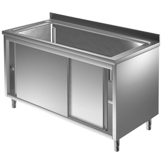 Prismafood Topf - Spülschrank 1,8m - 1 Becken  L166xB50xT38cm STD