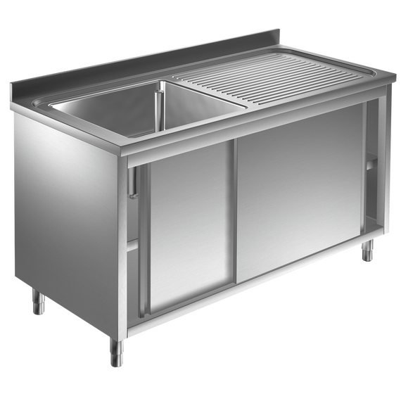 Prismafood Spülschrank 1,4m - 1 Becken  links L60xB50xT30cm STD