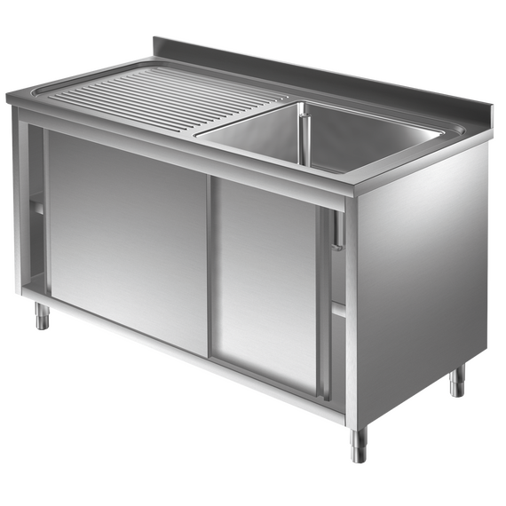 Prismafood Spülschrank 1,2m - 1 Becken  rechts L50xB50xT30cm STD