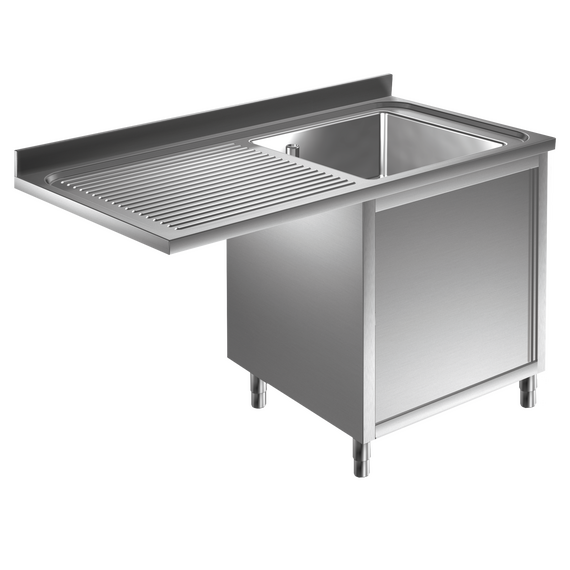 Prismafood Spülmaschinen Spülschrank 1,2m-1 Becken  rechts L50xB40xT25cm STD