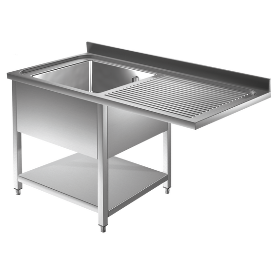 Prismafood Spülmaschinen Spültisch 1,4m - 1 Becken  links L60xB50xT30cm STD