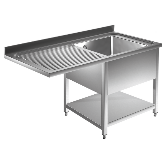 Prismafood Spülmaschinen Spültisch 1,4m-1 Becken  rechts L50xB40xT25cm STD