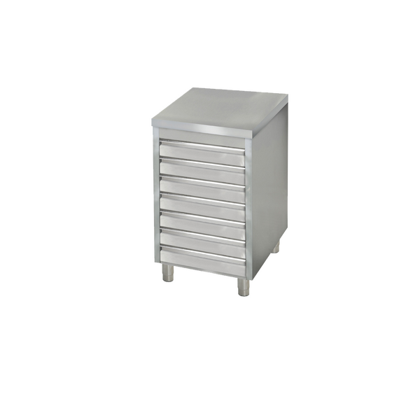 Prismafood  Schubladenschrank 0,7m - mit 7 Schubladen für Pizzateigbällchen STD