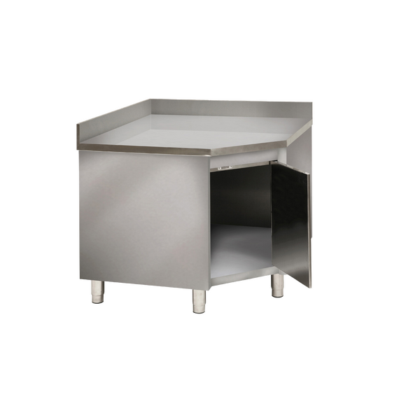 Prismafood Eck - Arbeitsschrank - mit Flügeltür und Aufkantung STD