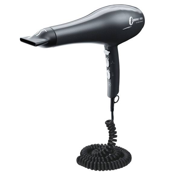 Aliseo Hotel Haartrockner CARBONIC 1900 mit UK-Stecker, Ausführung: mit UK-Stecker, Wandhalterung: Ohne Wandhalterung